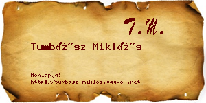 Tumbász Miklós névjegykártya